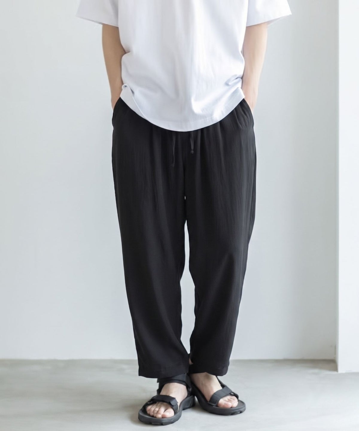 NAVY SARARI レーヨンアンクルパンツ メンズ