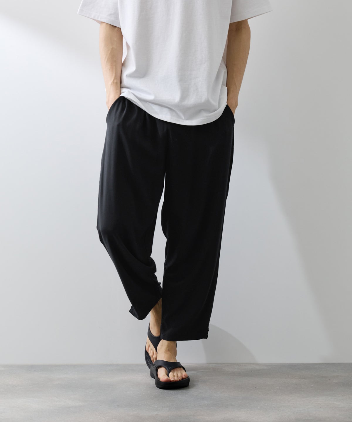 NAVY SARARI レーヨンアンクルパンツ メンズ