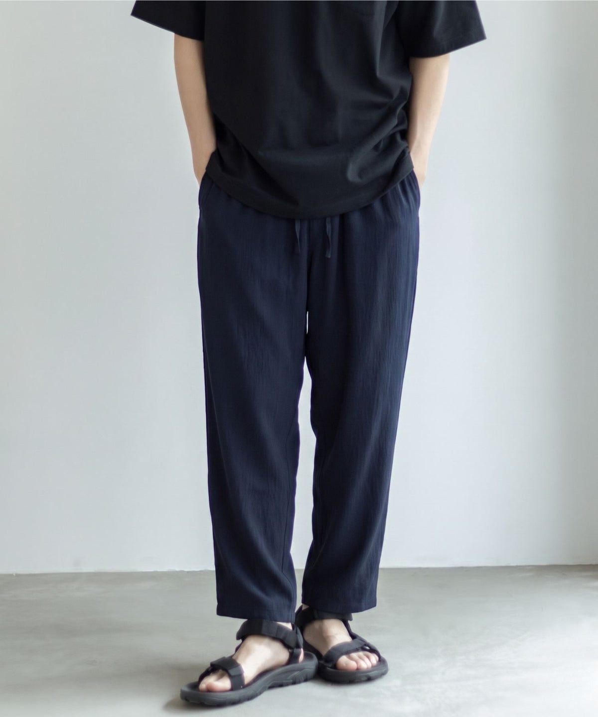 NAVY SARARI レーヨンアンクルパンツ メンズ