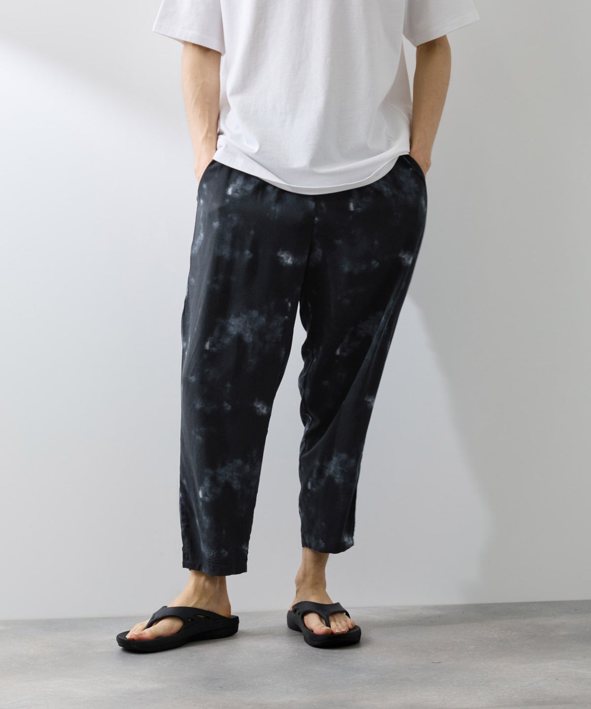 NAVY SARARI レーヨンアンクルパンツ メンズ