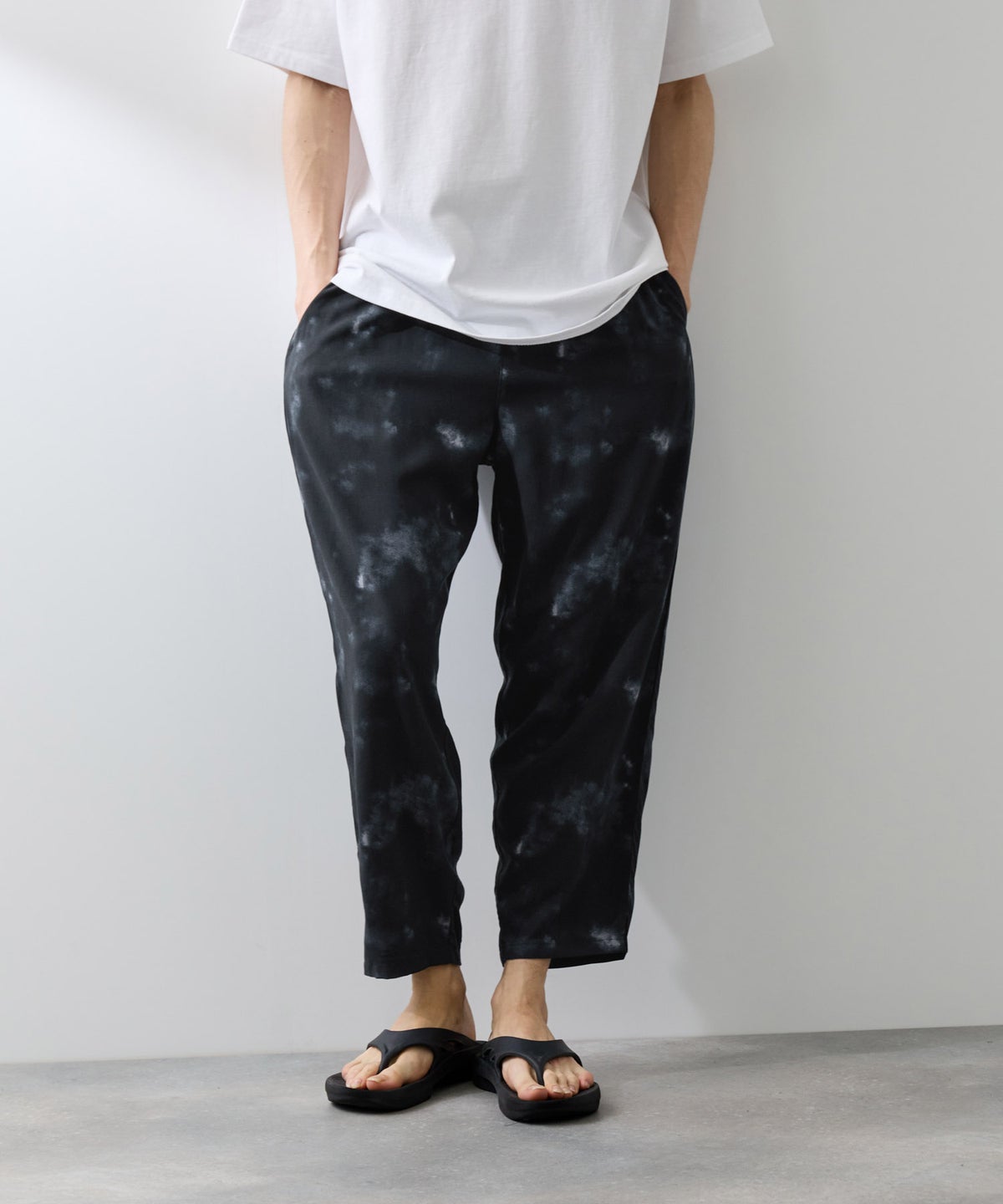 NAVY SARARI レーヨンアンクルパンツ メンズ