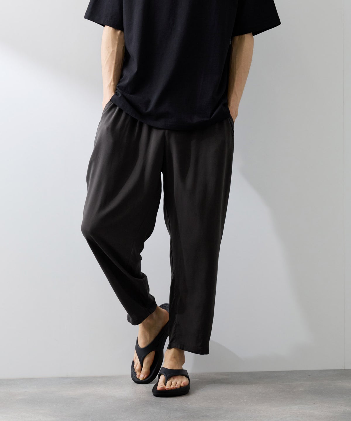 NAVY SARARI レーヨンアンクルパンツ メンズ