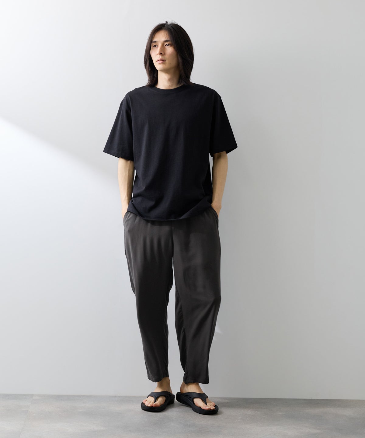NAVY SARARI レーヨンアンクルパンツ メンズ