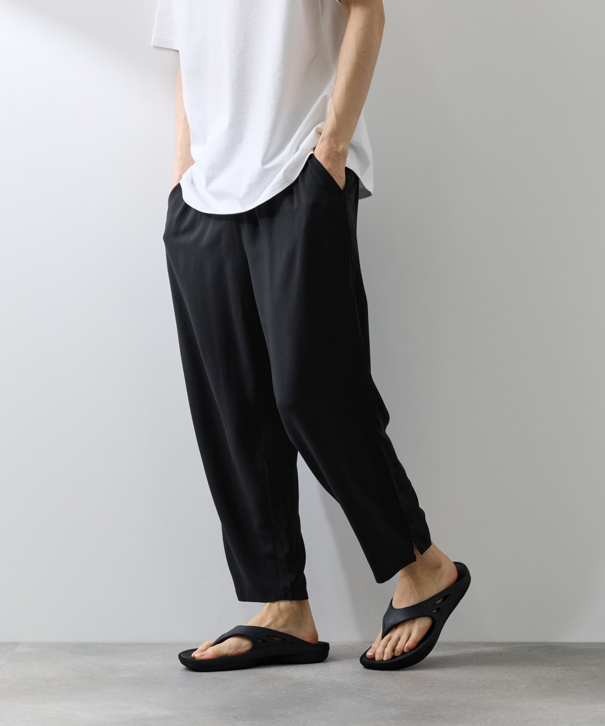 NAVY SARARI レーヨンアンクルパンツ メンズ
