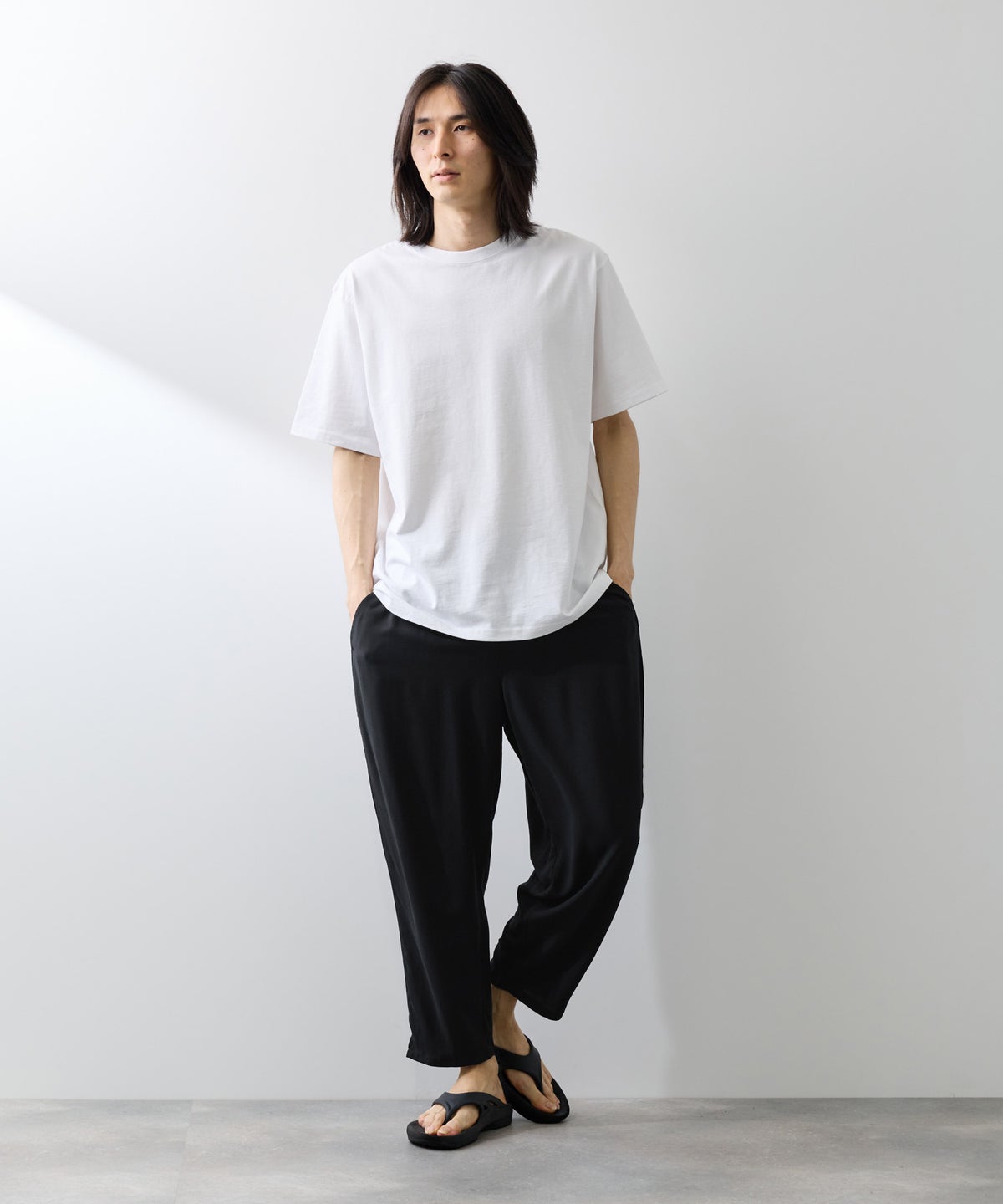 NAVY SARARI レーヨンアンクルパンツ メンズ