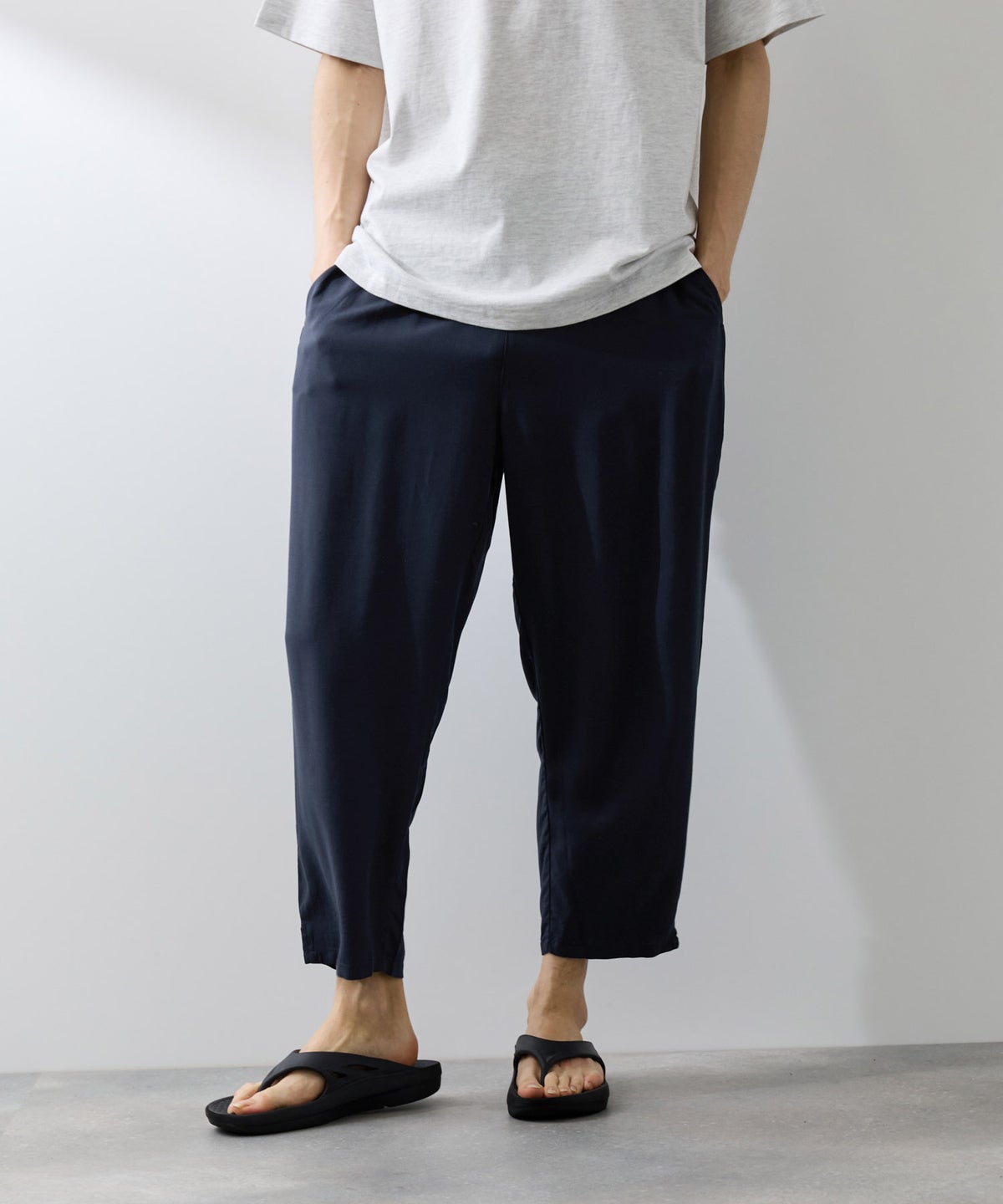 NAVY SARARI レーヨンアンクルパンツ メンズ