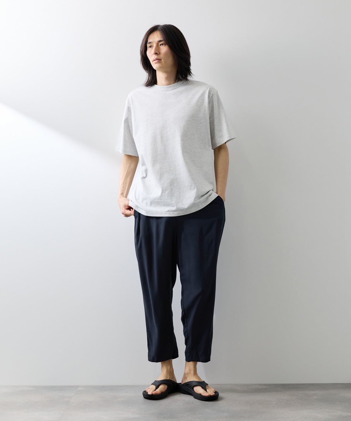 NAVY SARARI レーヨンアンクルパンツ メンズ