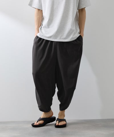 NAVY SARARI レーヨンバルーンパンツ 無地 メンズ