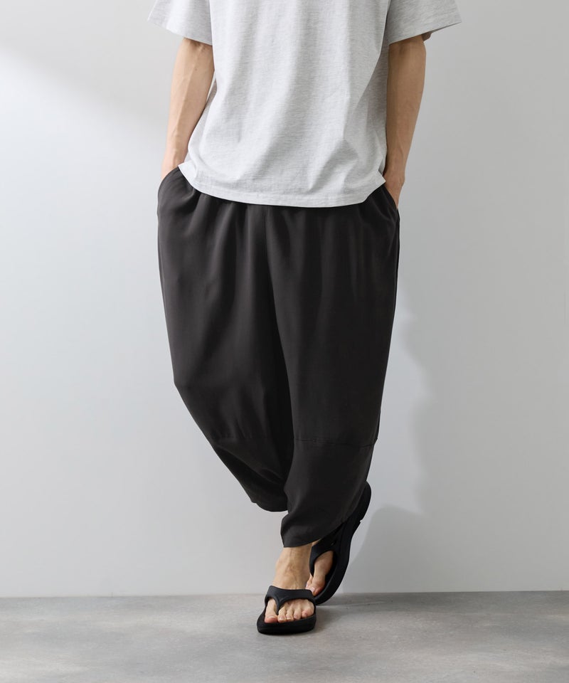 [期間限定価格]NAVY  SARARI レーヨンバルーンパンツ 無地 メンズ商品画像-5