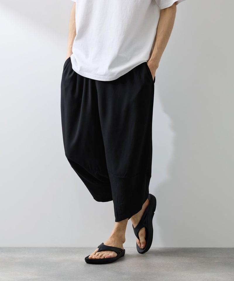 [期間限定価格]NAVY  SARARI レーヨンバルーンパンツ 無地 メンズ商品画像-7
