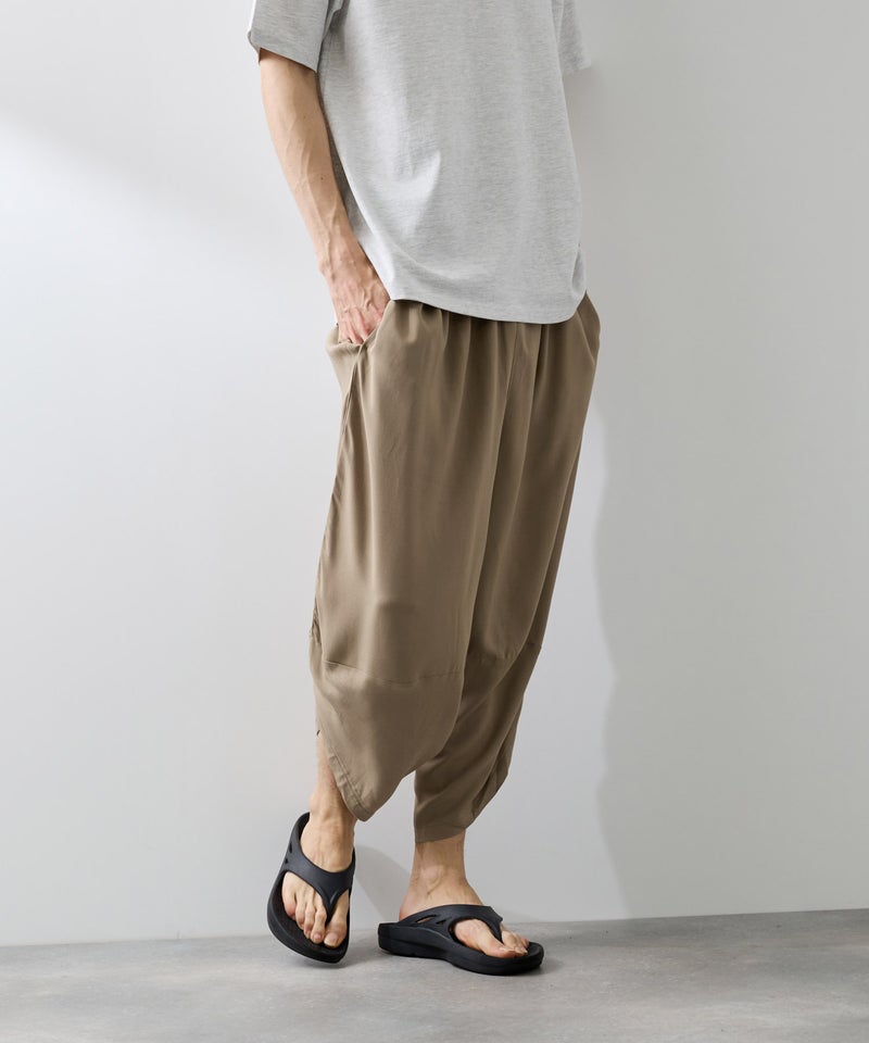 [期間限定価格]NAVY  SARARI レーヨンバルーンパンツ 無地 メンズ商品画像-14