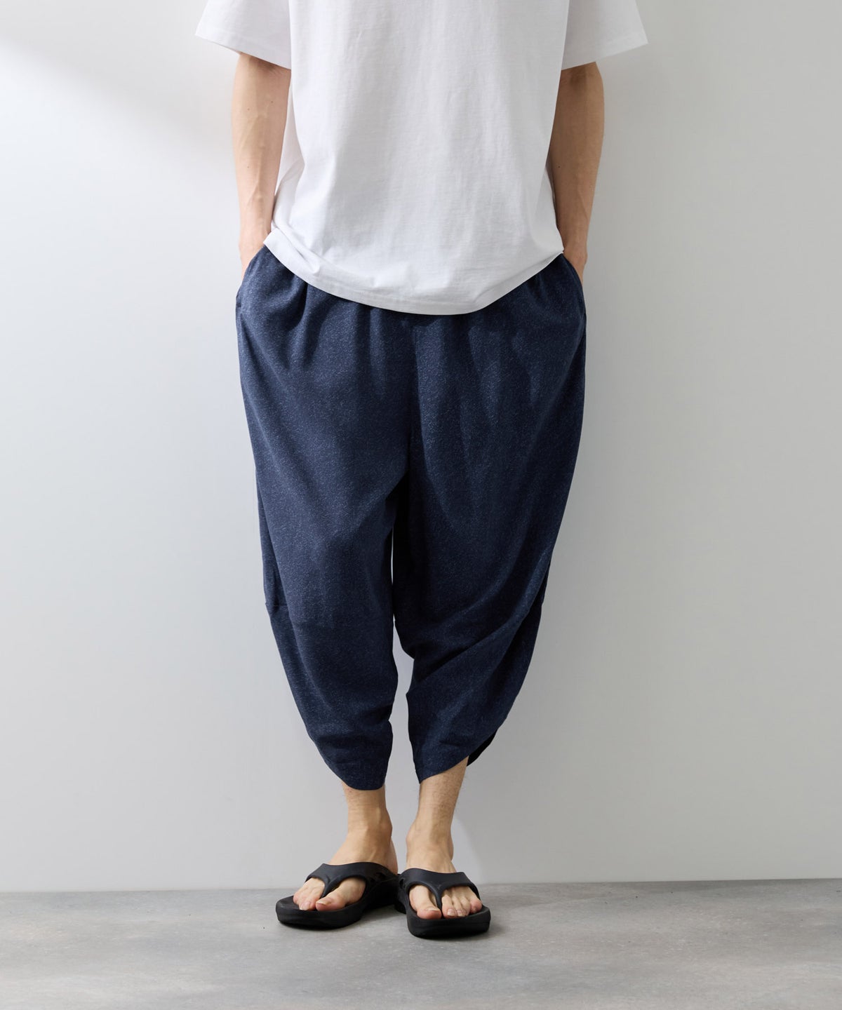 NAVY SARARI レーヨンバルーンパンツ 柄 メンズ