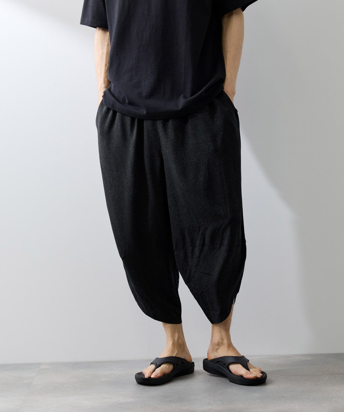 NAVY SARARI レーヨンバルーンパンツ 柄 メンズ