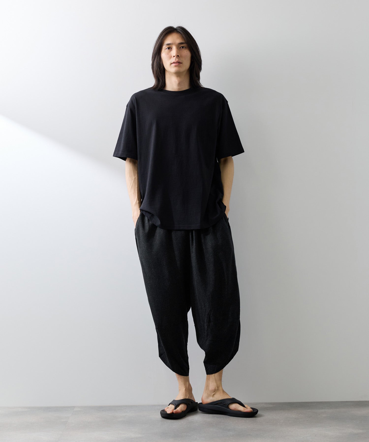 NAVY SARARI レーヨンバルーンパンツ 柄 メンズ