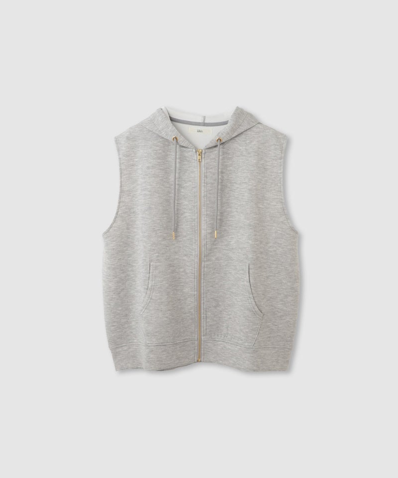 Idnes  ダンボールニットフード付きベスト レディース商品画像-18