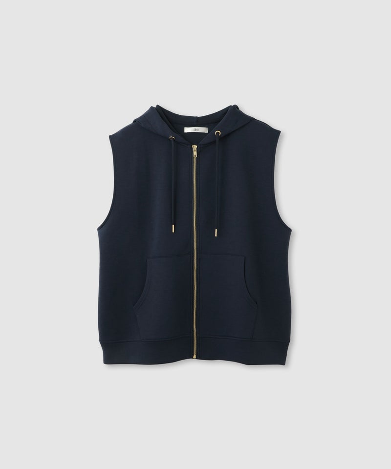 Idnes ダンボールニットフード付きベスト レディース商品画像-19