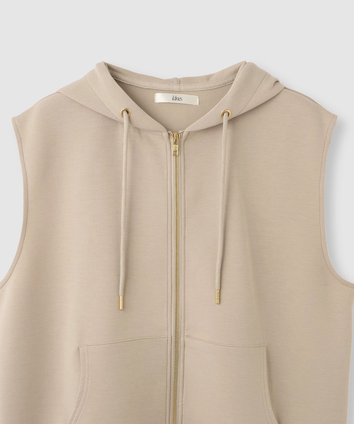 Idnes ダンボールニットフード付きベスト レディース