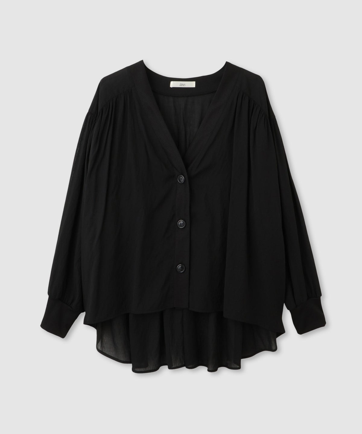 Idnes シアーシャツカーディガン レディース