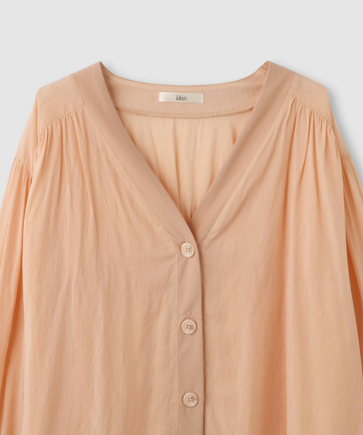 Idnes シアーシャツカーディガン レディース