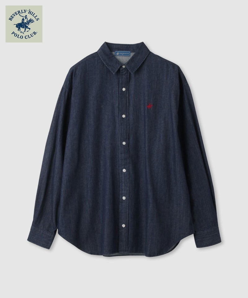 BEVERLY HILLS POLO CLUB ロング丈コットンシャツ レディース商品画像-3