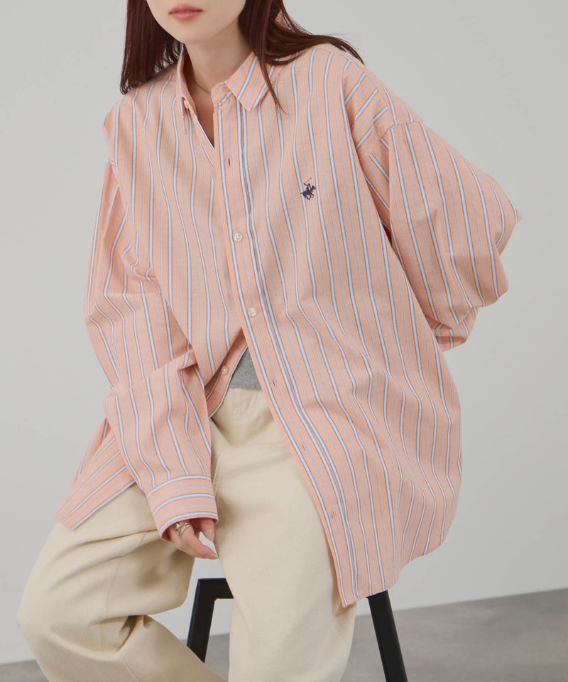 BEVERLY HILLS POLO CLUB ロング丈コットンシャツ レディース商品画像-5