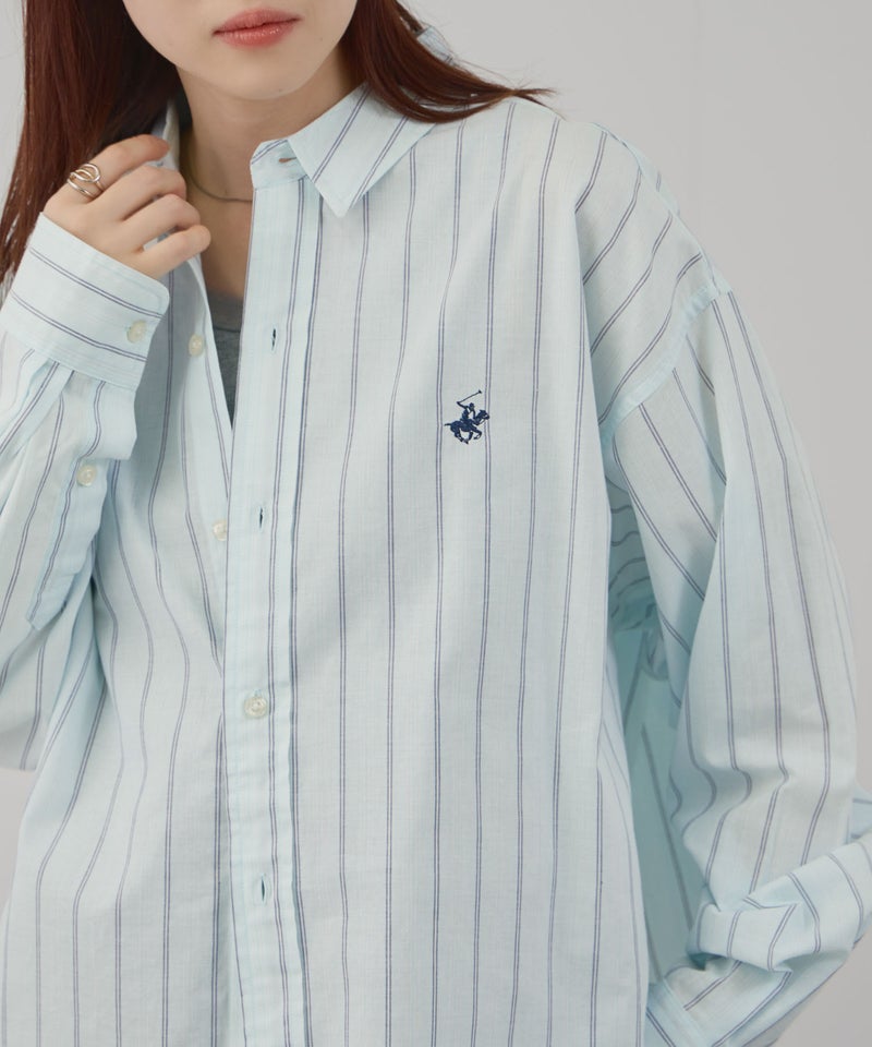 BEVERLY HILLS POLO CLUB  ロング丈コットンシャツ レディース商品画像-9