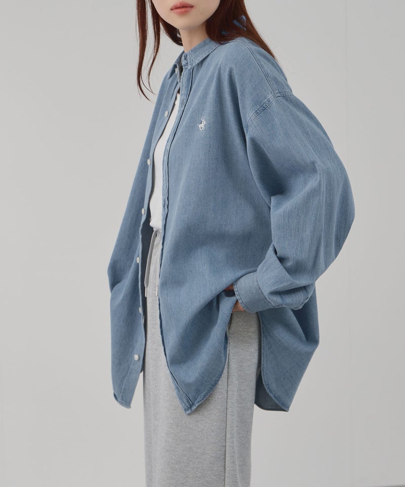 BEVERLY HILLS POLO CLUB ロング丈コットンシャツ レディース商品画像-19