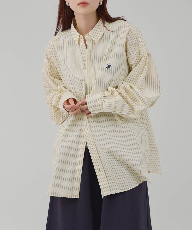 BEVERLY HILLS POLO CLUB ロング丈コットンシャツ レディース商品画像-23