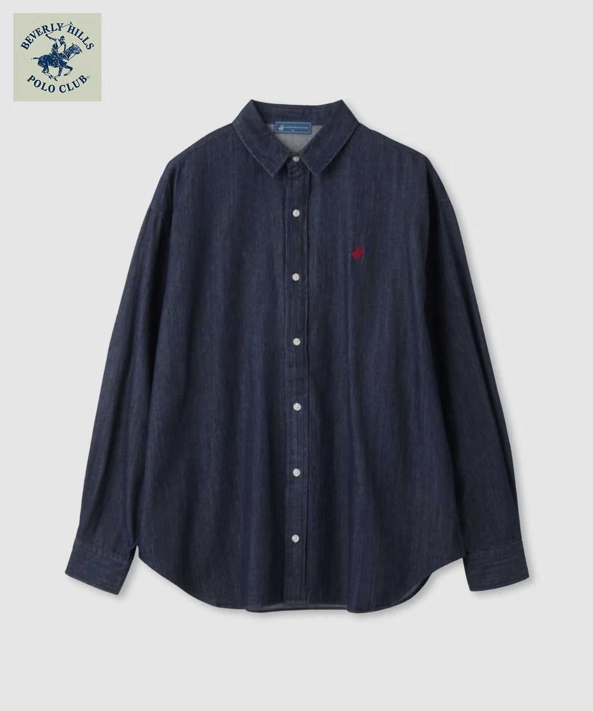 BEVERLY HILLS POLO CLUB ロング丈コットンシャツ レディース