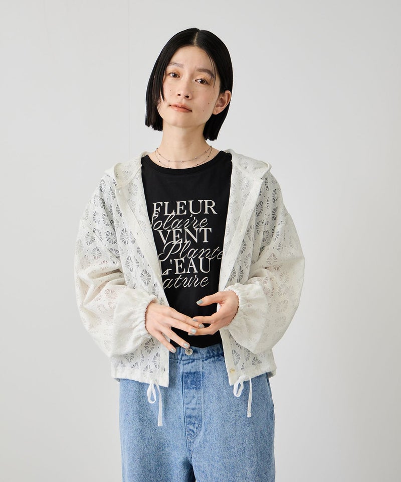 Idnes レースフードブラウス レディース商品画像-2