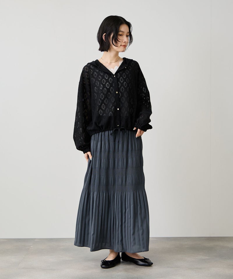 Idnes レースフードブラウス レディース商品画像-4