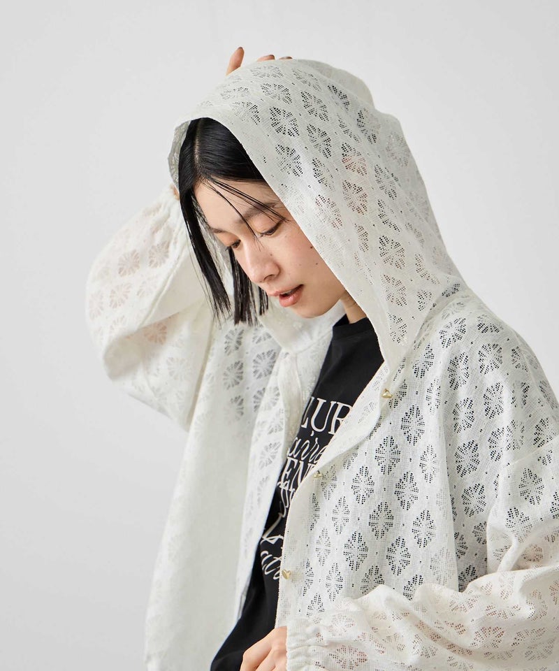 Idnes  レースフードブラウス レディース商品画像-10