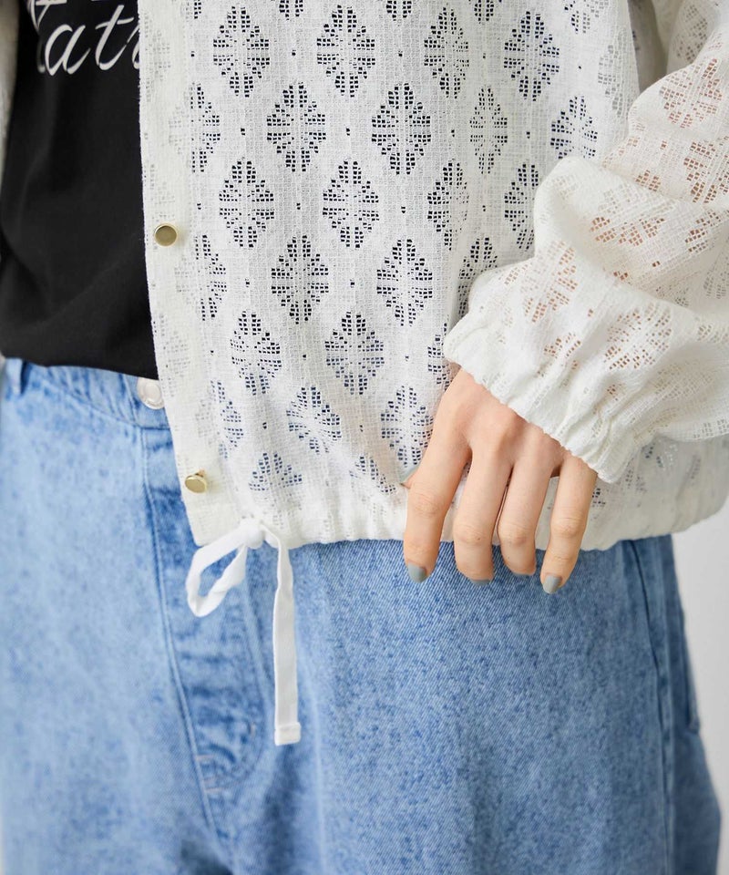 Idnes  レースフードブラウス レディース商品画像-12