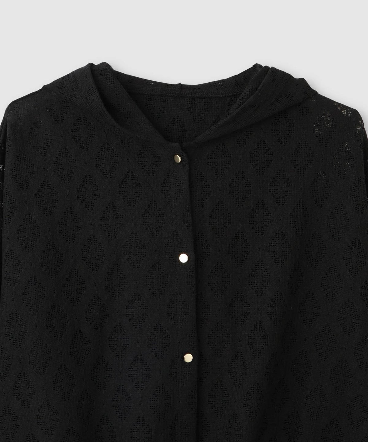 Idnes レースフードブラウス レディース