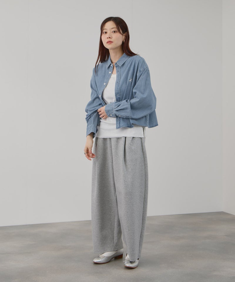 BEVERLY HILLS POLO CLUB ショート丈コットン長袖シャツ ワンポイント刺繍 レディース商品画像-17