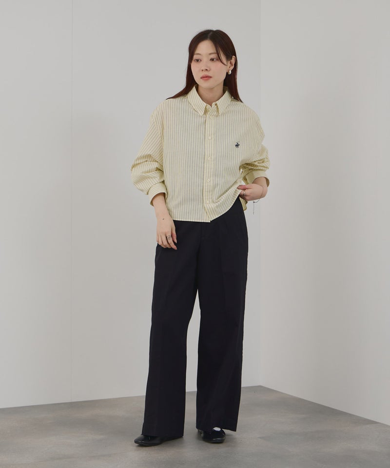 BEVERLY HILLS POLO CLUB ショート丈コットン長袖シャツ ワンポイント刺繍 レディース商品画像-19