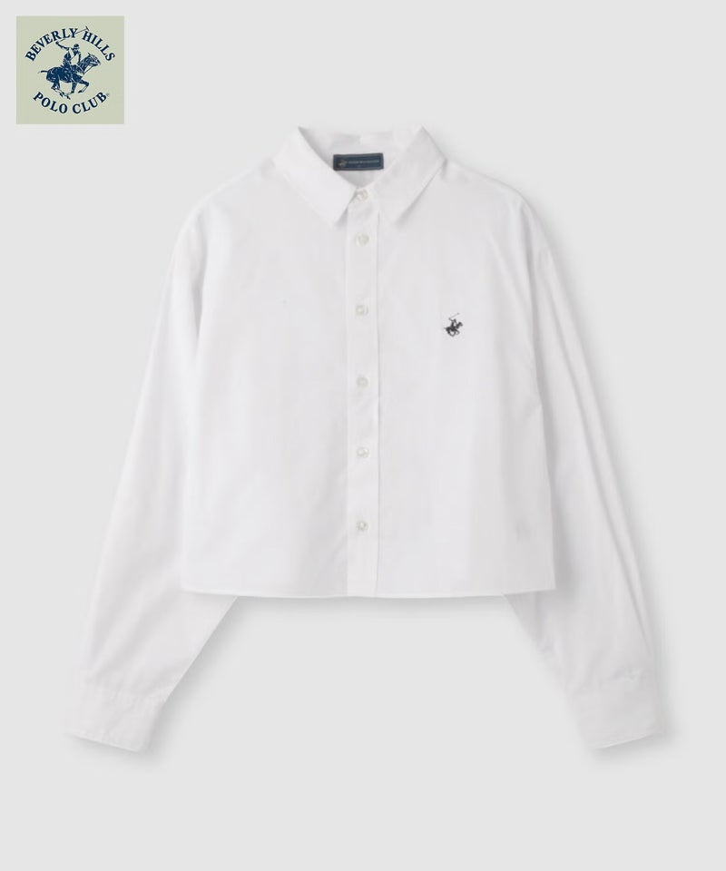 BEVERLY HILLS POLO CLUB ショート丈コットン長袖シャツ ワンポイント刺繍 レディース商品画像-29