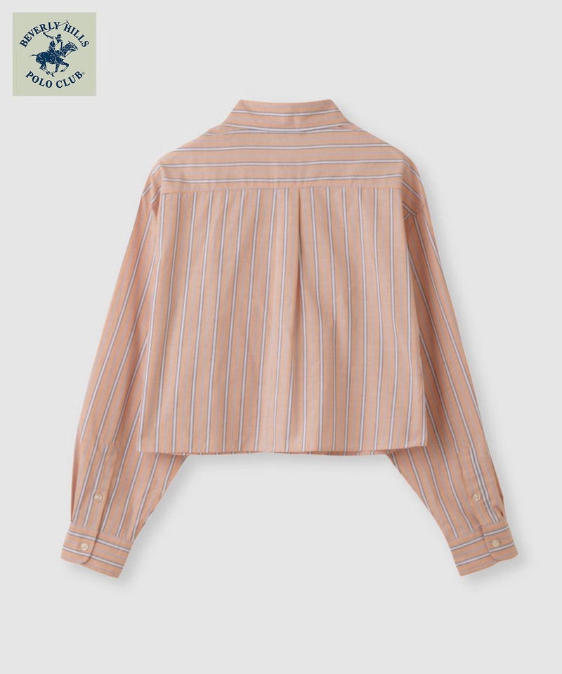 BEVERLY HILLS POLO CLUB ショート丈コットン長袖シャツ ワンポイント刺繍 レディース商品画像-35