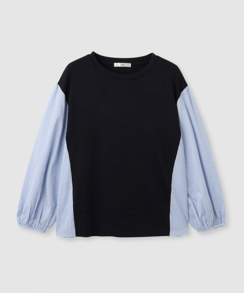 Idnes  ストライプ 布帛ドッキングプルオーバー レディース メール便 対応商品商品画像-16