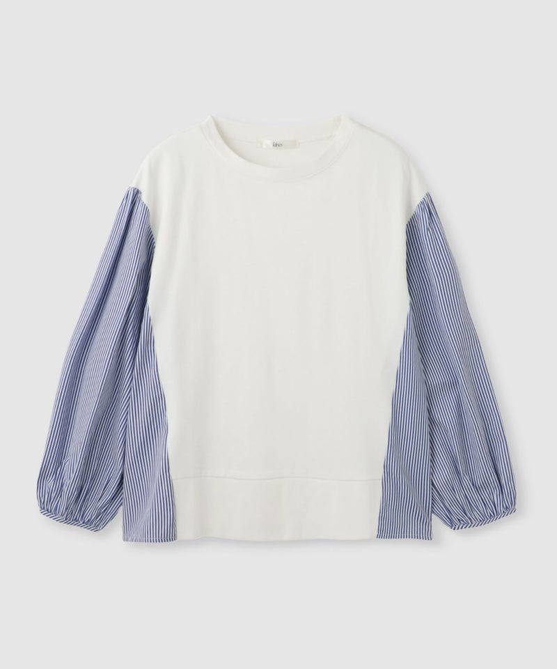 Idnes ストライプ 布帛ドッキングプルオーバー レディース メール便 対応商品商品画像-17