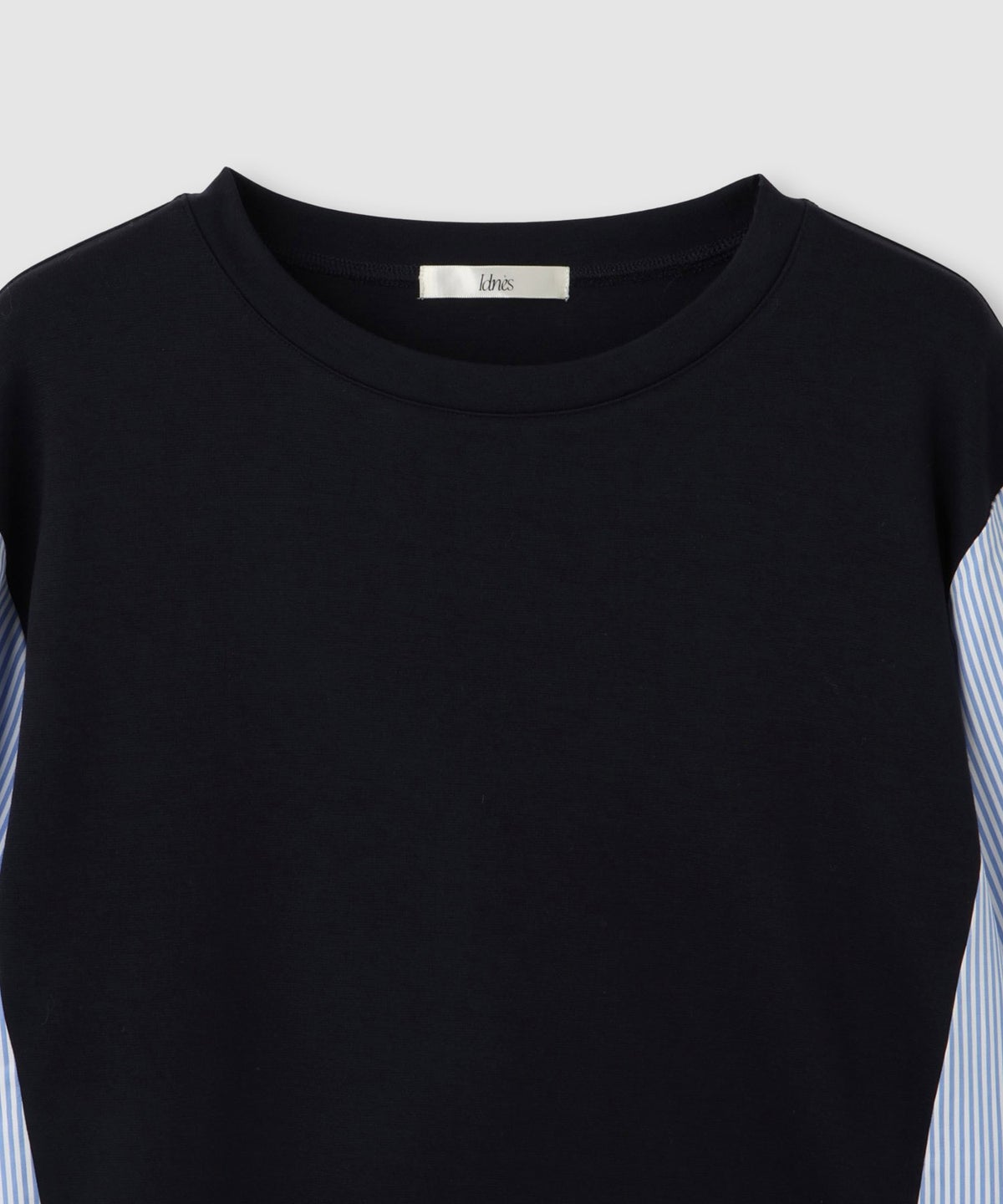 Idnes ストライプ 布帛ドッキングプルオーバー レディース メール便 対応商品