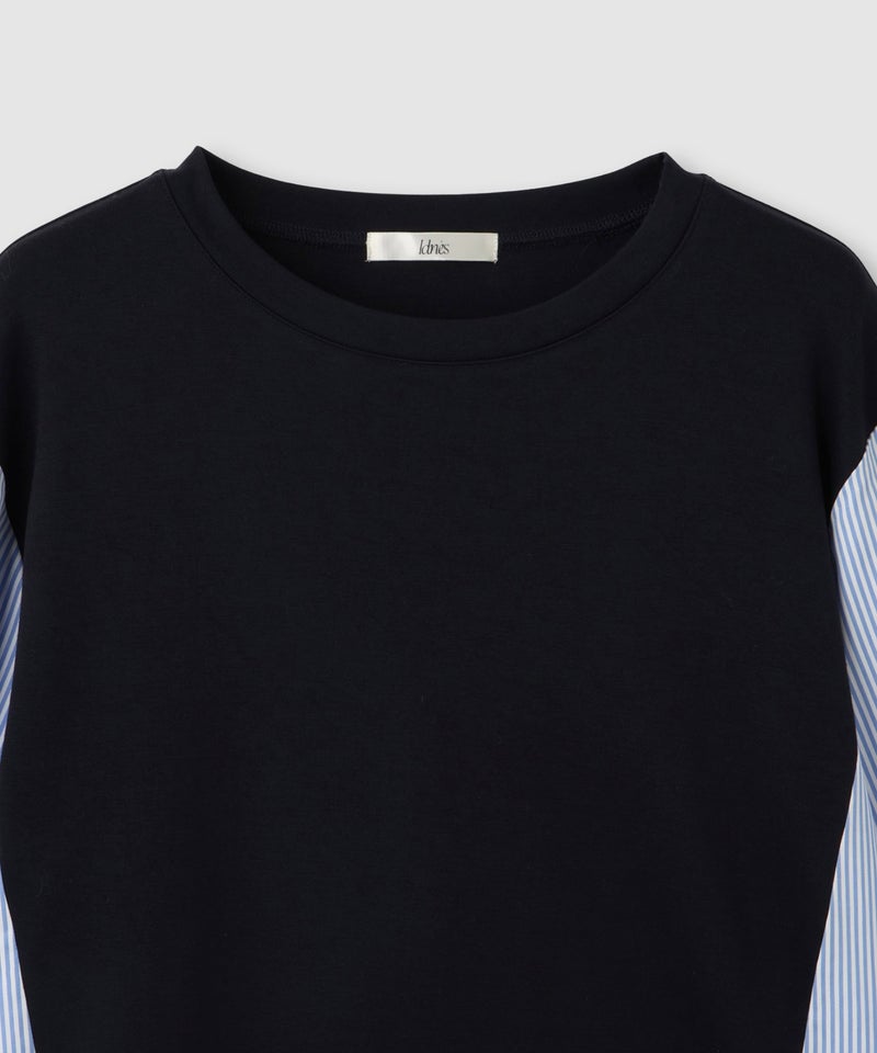 Idnes  ストライプ 布帛ドッキングプルオーバー レディース メール便 対応商品商品画像-20