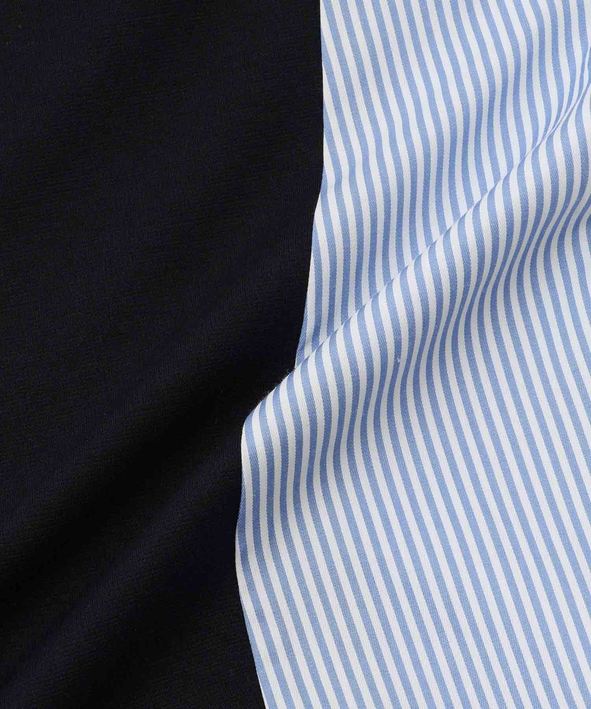 Idnes ストライプ 布帛ドッキングプルオーバー レディース メール便 対応商品