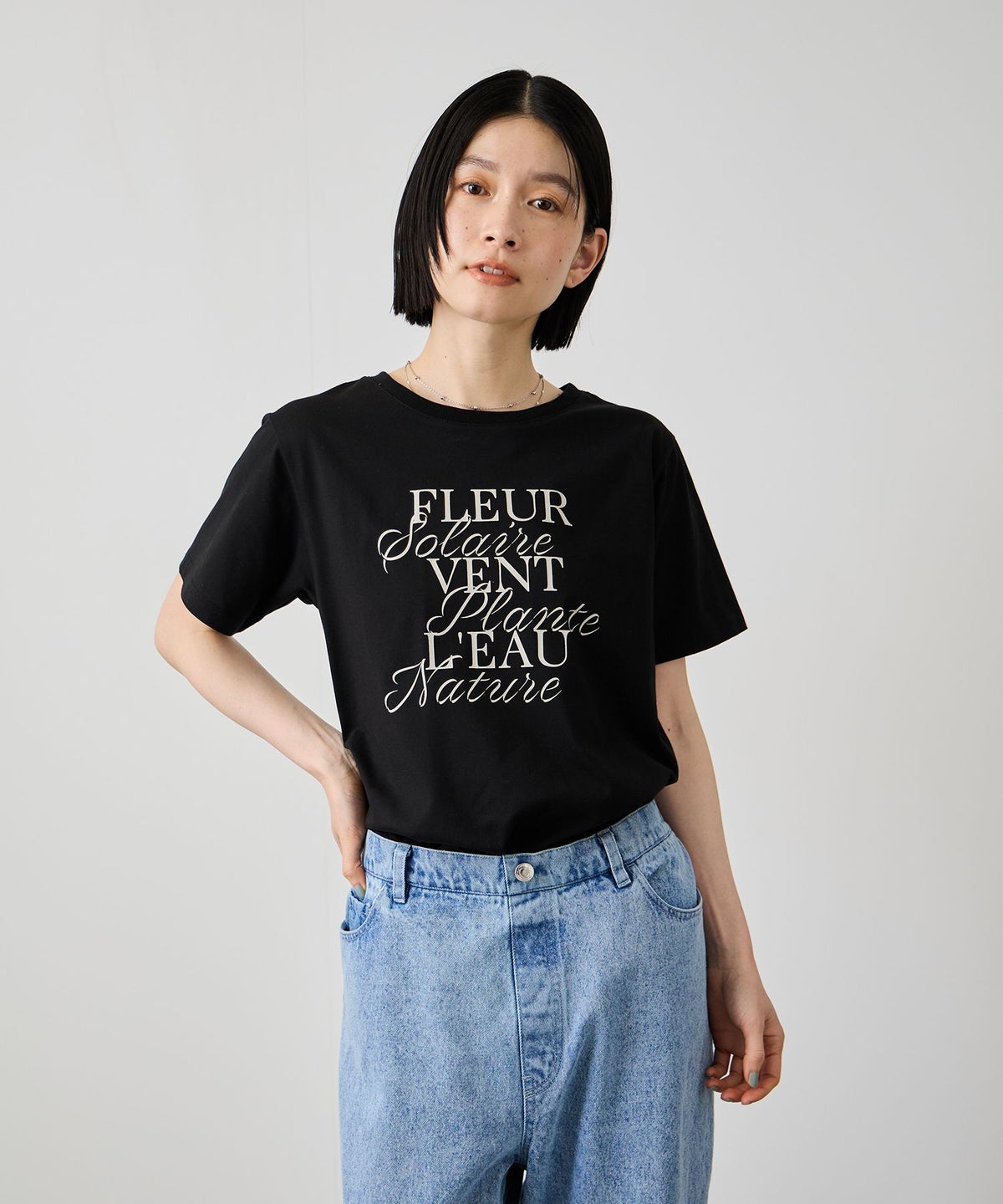 Idnes FLEUR ロゴTシャツ レディース メール便 対応商品