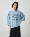 Idnes  ミニ裏毛 フロントプリント 5分袖Tシャツ レディース メール便 対応商品商品サムネイル-2