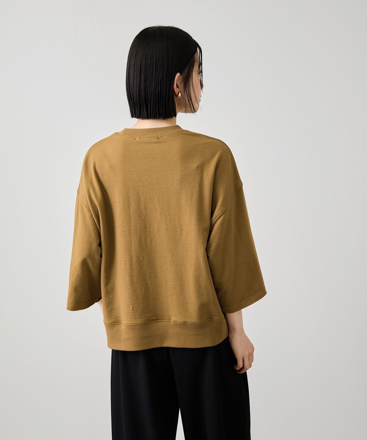 Idnes ミニ裏毛 フロントプリント 5分袖Tシャツ レディース メール便 対応商品