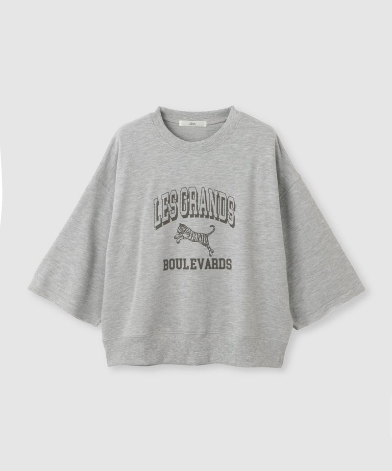 Idnes ミニ裏毛 フロントプリント 5分袖Tシャツ レディース メール便 対応商品商品画像-16