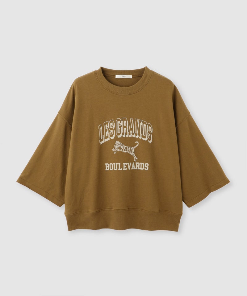 Idnes  ミニ裏毛 フロントプリント 5分袖Tシャツ レディース メール便 対応商品商品画像-17