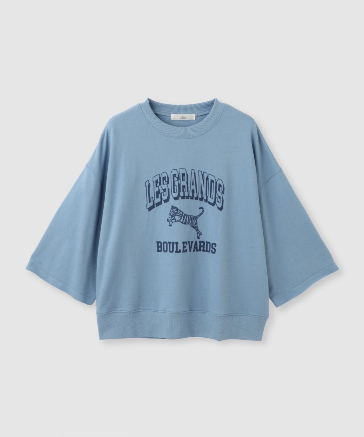 Idnes ミニ裏毛 フロントプリント 5分袖Tシャツ レディース メール便 対応商品