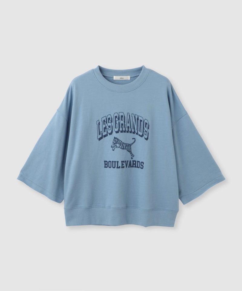 Idnes  ミニ裏毛 フロントプリント 5分袖Tシャツ レディース メール便 対応商品商品画像-18